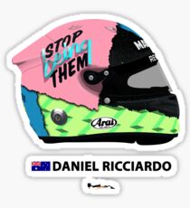 F1 - Daniel Ricciardo - Helm 2019. Sticker