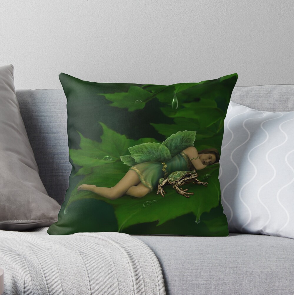 A Fairy Garden Nap Throw Pillow