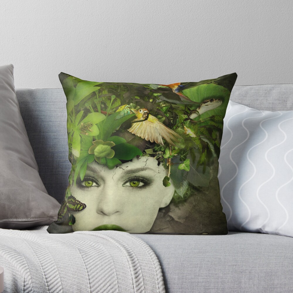 It's A Jungle In There! Throw Pillow