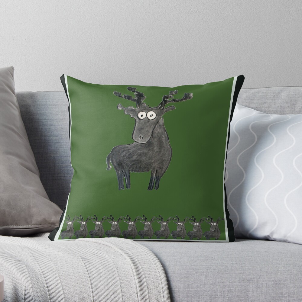 Mossy Christmas II Throw Pillow