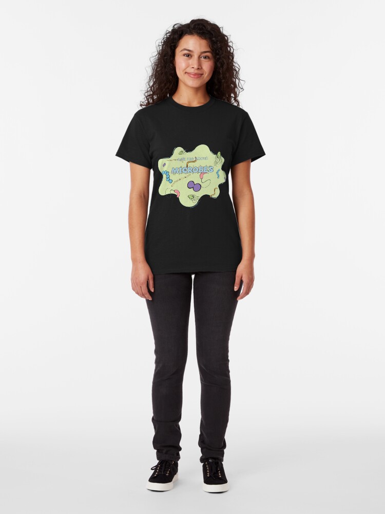 Alternate view of Ask me about MICROBES Classic T-Shirt