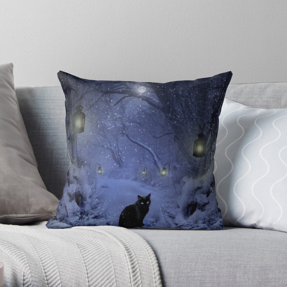 Frostar Midnight Throw Pillow