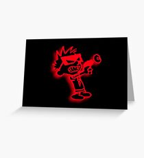 Spaceman Spiff - Red and Black Greeting Card