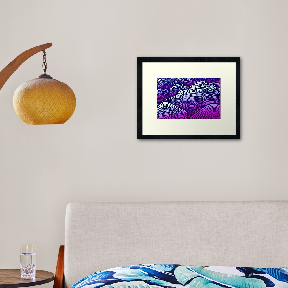Clouds Swirling At Midnight Framed Art Print