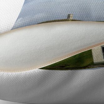 Alternate view of Cape Wickham Lighthouse Throw Pillow