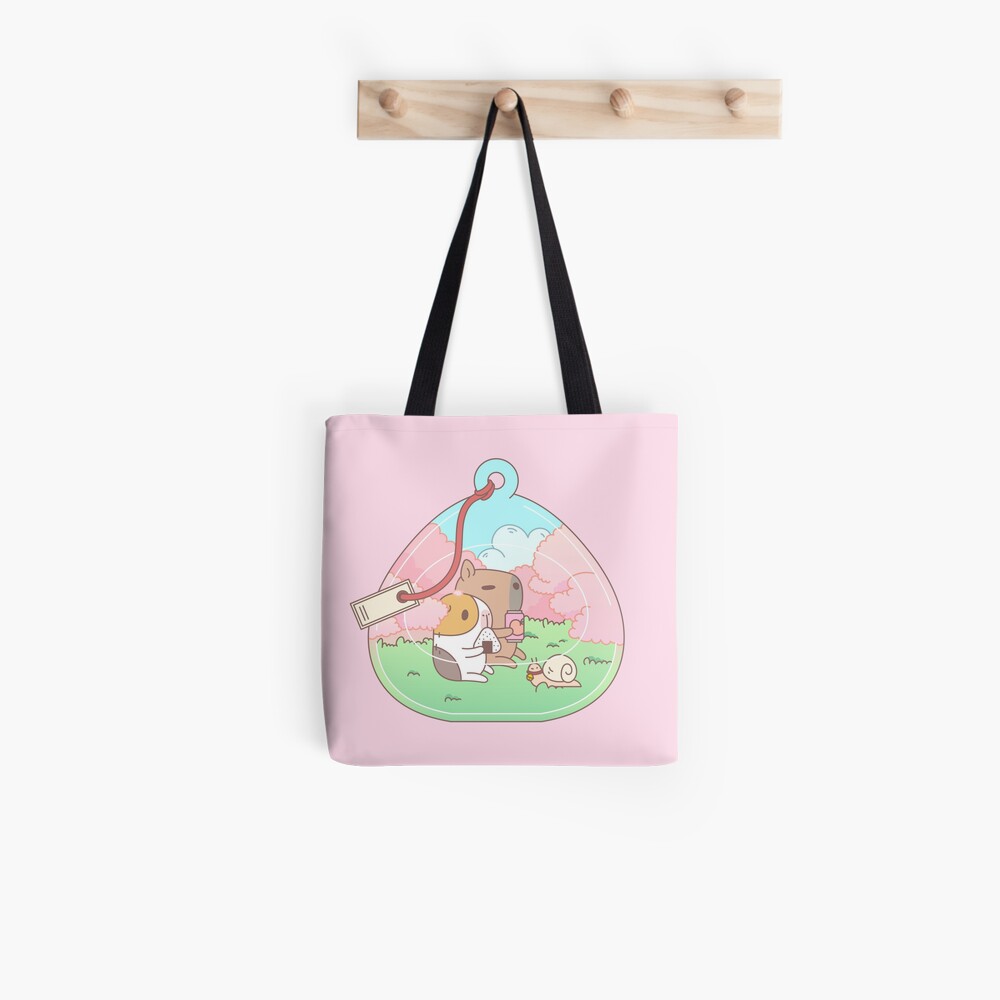 Bubu the Guinea pig, Cherry Blossom Terrarium Tote Bag