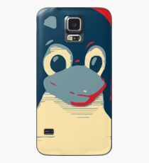 Linux Tux penguin poster head red blue Case/Skin for Samsung Galaxy