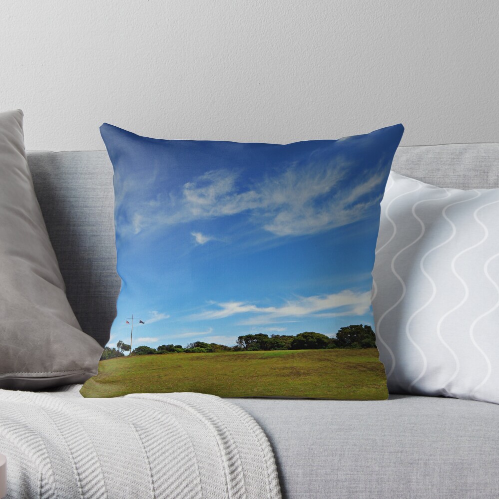 Cape Schanck Lighthouse Panorama Throw Pillow