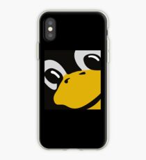 linux tux penguin eyes iPhone Case