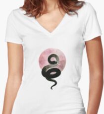 Blutmondschlange Shirt mit V-Ausschnitt