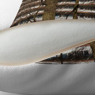 Alternate view of City of steel and concrete Throw Pillow