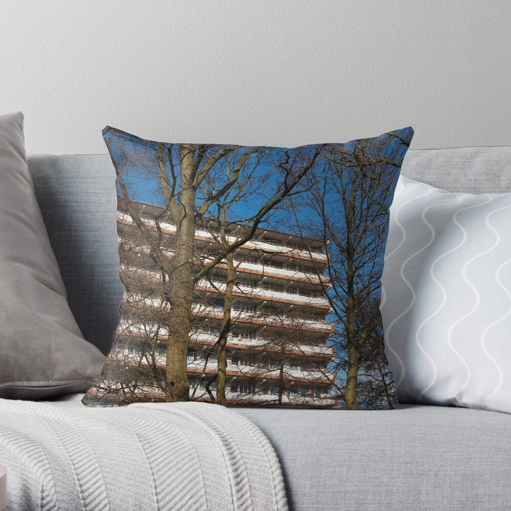 City of steel and concrete Throw Pillow