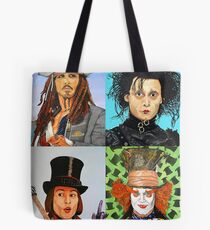 Johnny Depp collage Tote Bag