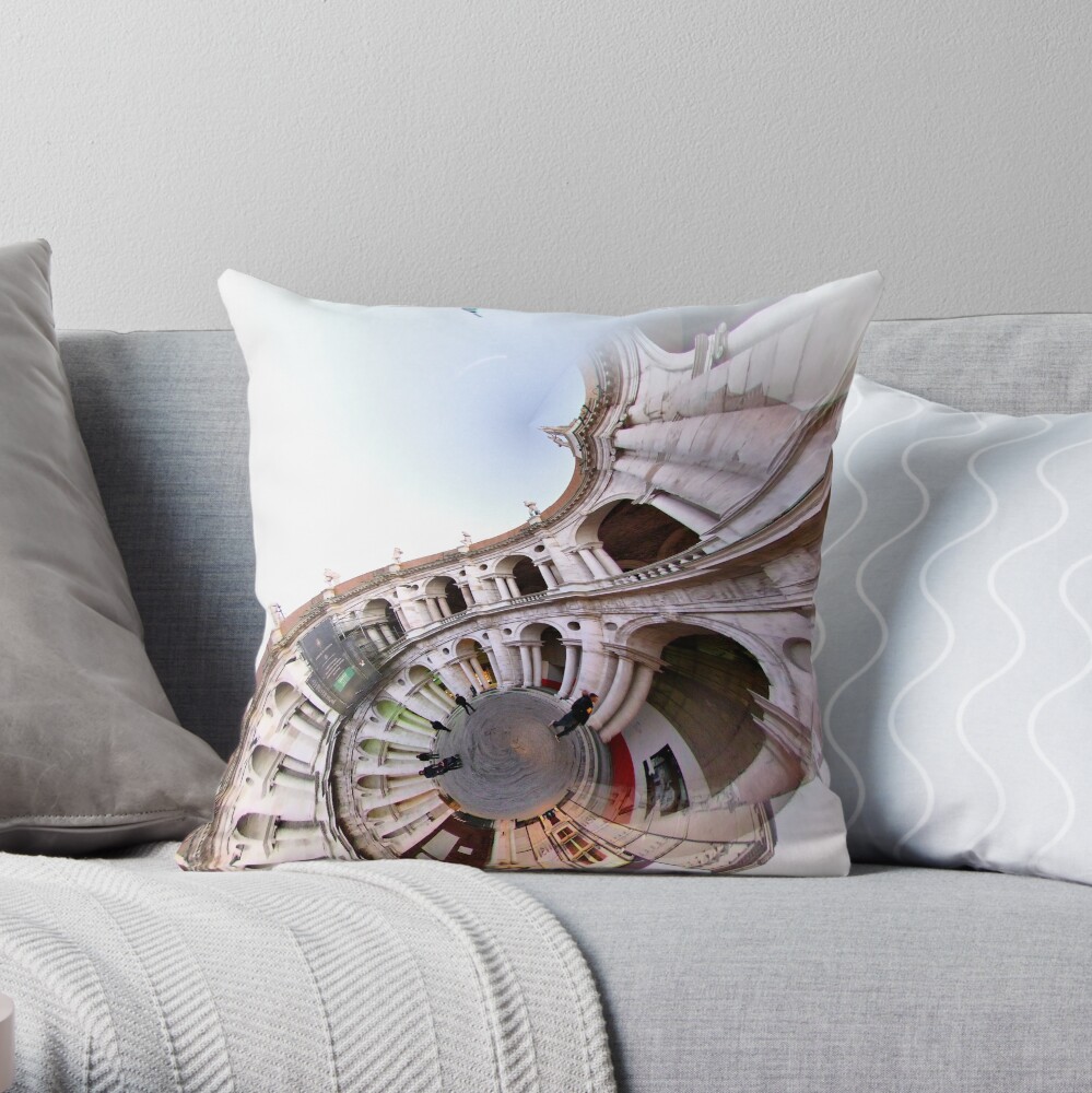 Piazza dei signori - Basilica Palladiana Throw Pillow