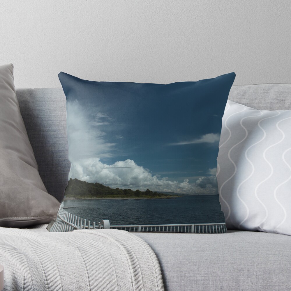 Kilcreggan Pier Throw Pillow