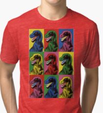 Dinosaur Pop Art Tri-blend T-Shirt