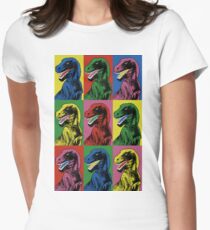 Camiseta entallada para mujer Dinosaur Pop Art