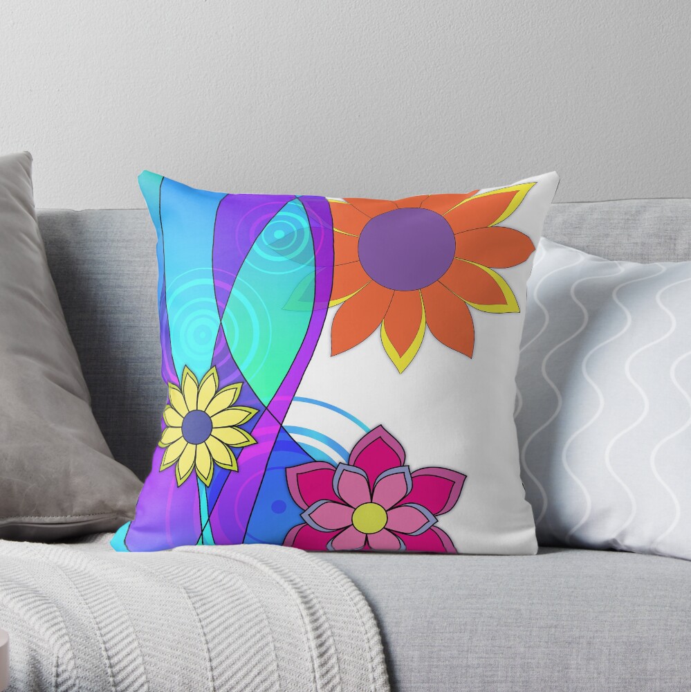 Hippie Dippy Throw Pillow