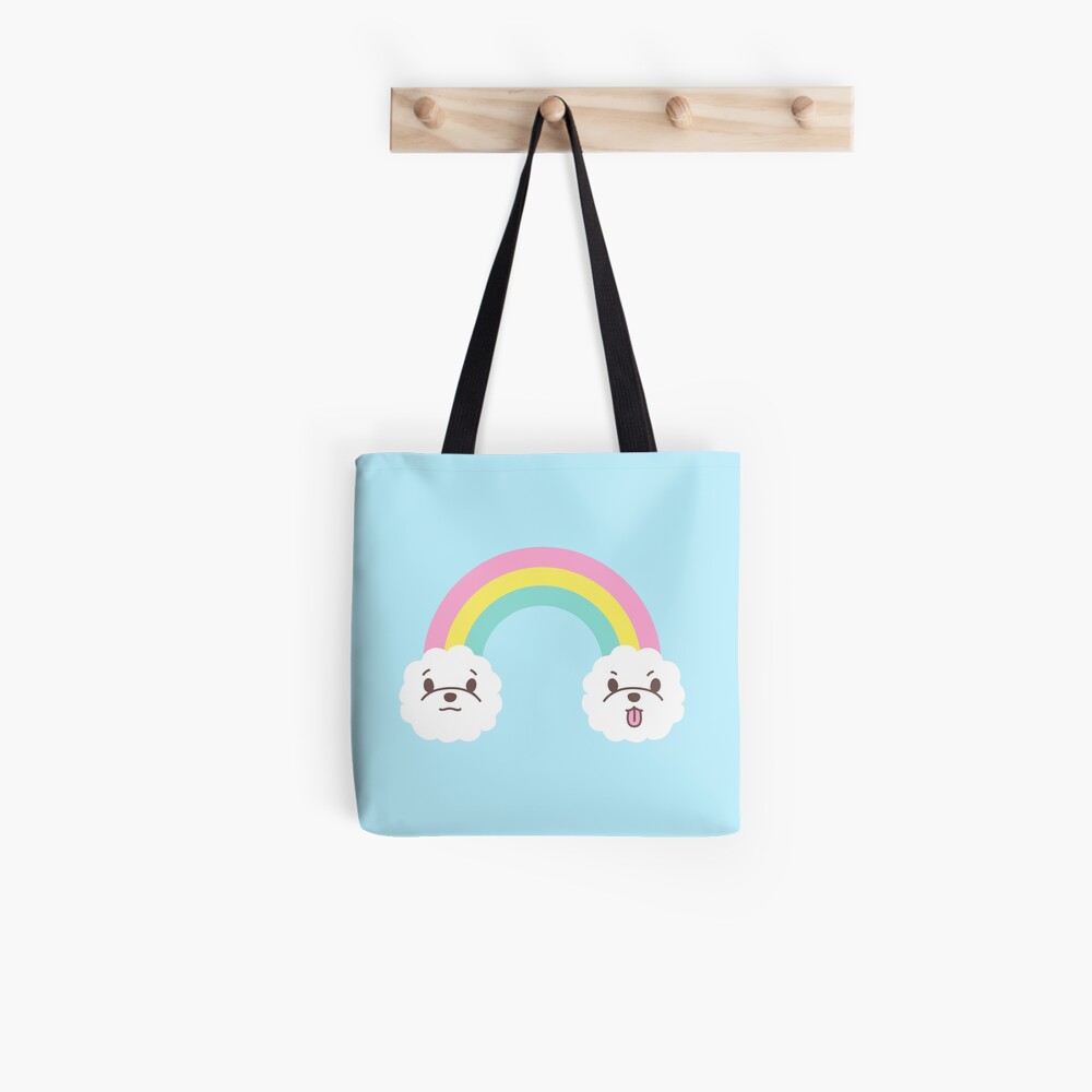 Rainbow Bichon Tote Bag
