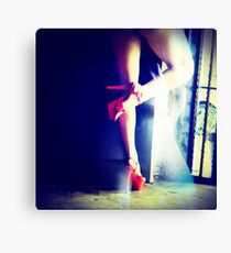 Red Heels Ghost Image Canvas Print