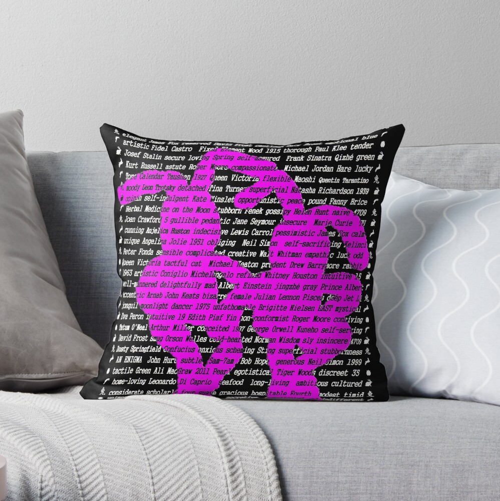 "The Year Of The Rabbit" Cards Throw Pillow
