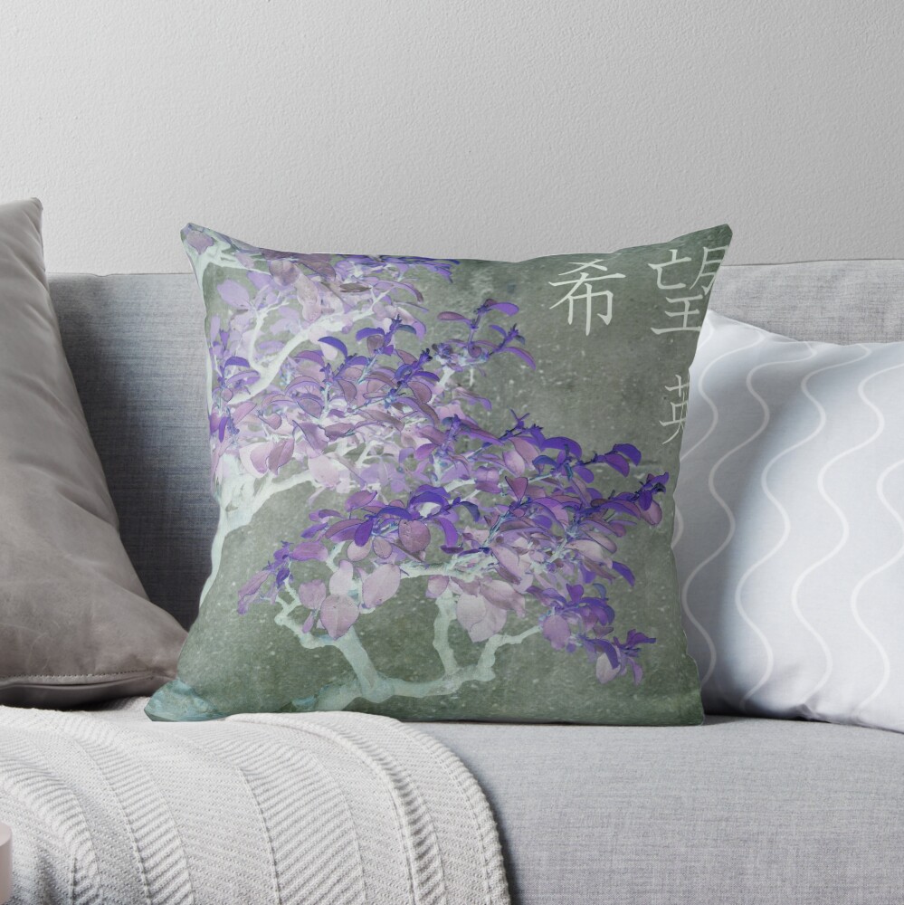 Hope, Strength, Beauty Throw Pillow
