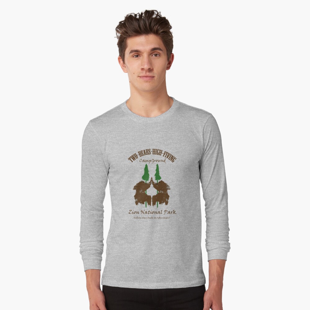 "TwoBears High Fiving Campground" Tshirt by Zombiepan Redbubble