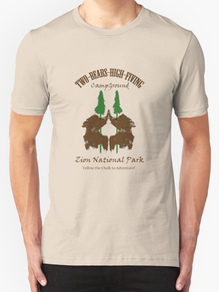 "TwoBears High Fiving Campground" TShirts & Hoodies by Zombiepan Redbubble