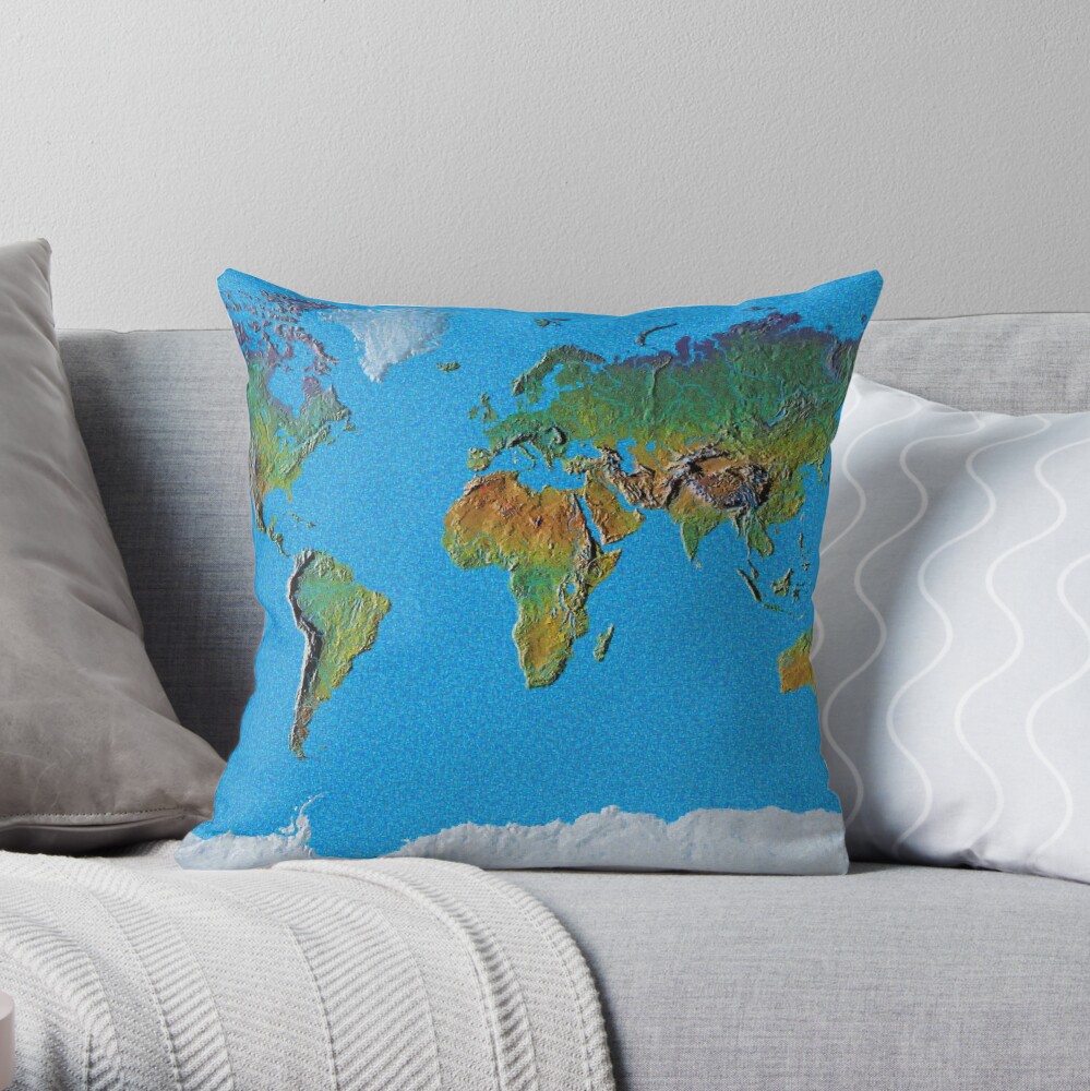 "Water World - Mosaic" Throw Pillow