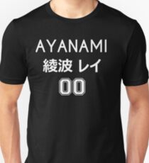 Rei Ayanami Jersey White Slim Fit T-Shirt