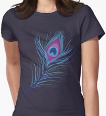 the peacock feather Women's Fitted T-Shirt