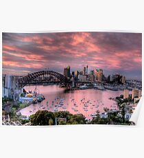 In The Pink - Sydney Harbour - The HDR Experience Poster