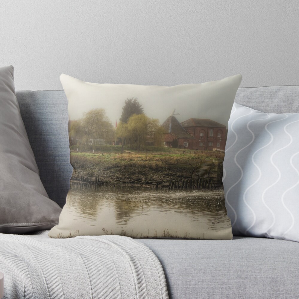 Tidal Watermill Throw Pillow