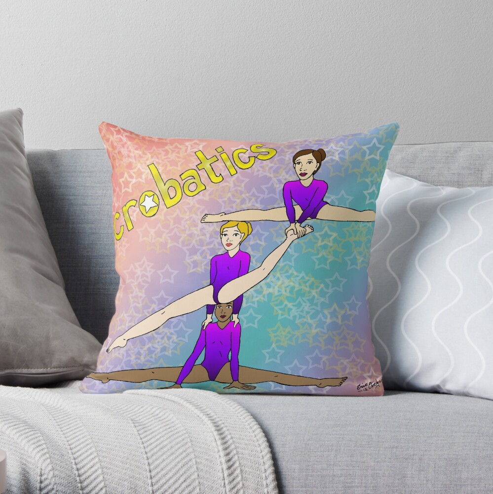 Acrobatics 3 (Acrobatic superstar) Throw Pillow