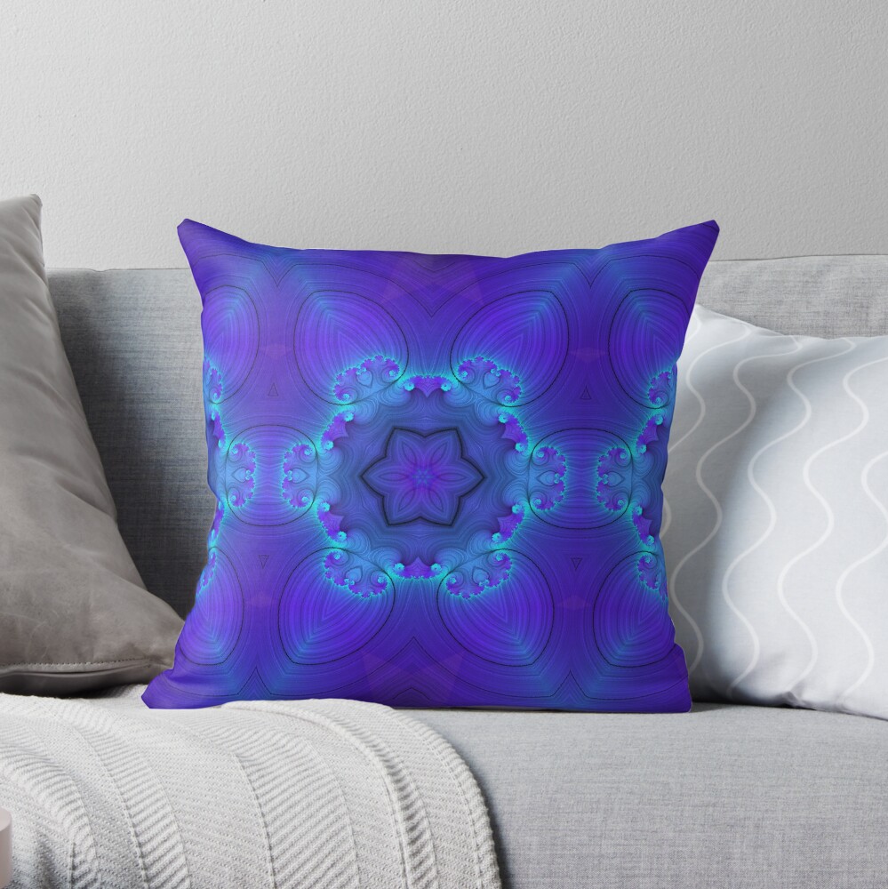 Glowing StarFlower Throw Pillow