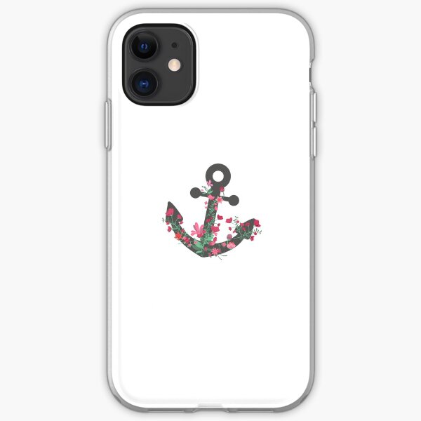 Square Floral Anchor iPhone Soft Case