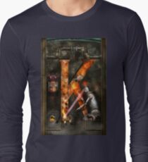Steampunk - Alphabet - K is for Killer Robots Long Sleeve T-Shirt