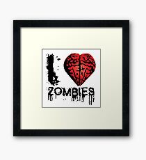 I heart Zombies Framed Print