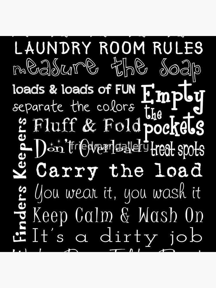 Laundry Room Rules Tote Bag