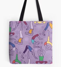 Yoga poses pattern Tote Bag