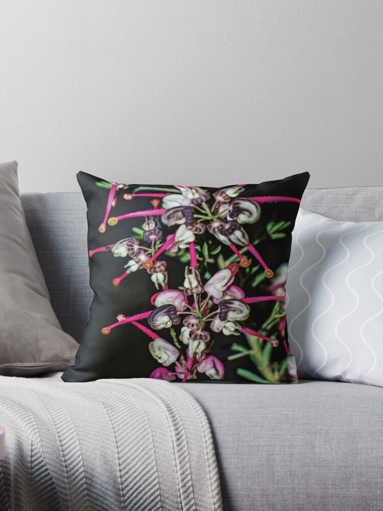 Grevillea Emma Charlotte 20130908 5524 Throw Pillow By Fred Mitchell
