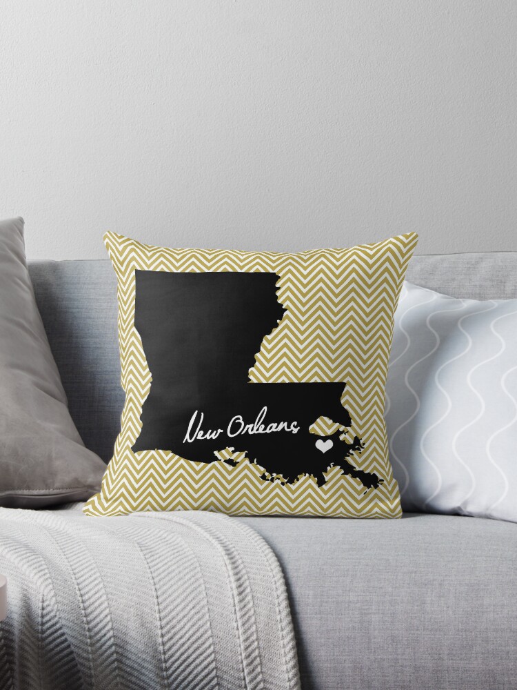 Home Office Decor New Orleans Louisiana Print Saints Black