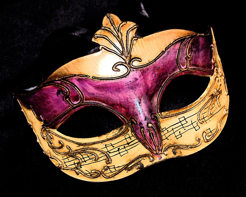 "musical mask" by Lisa Kent Redbubble