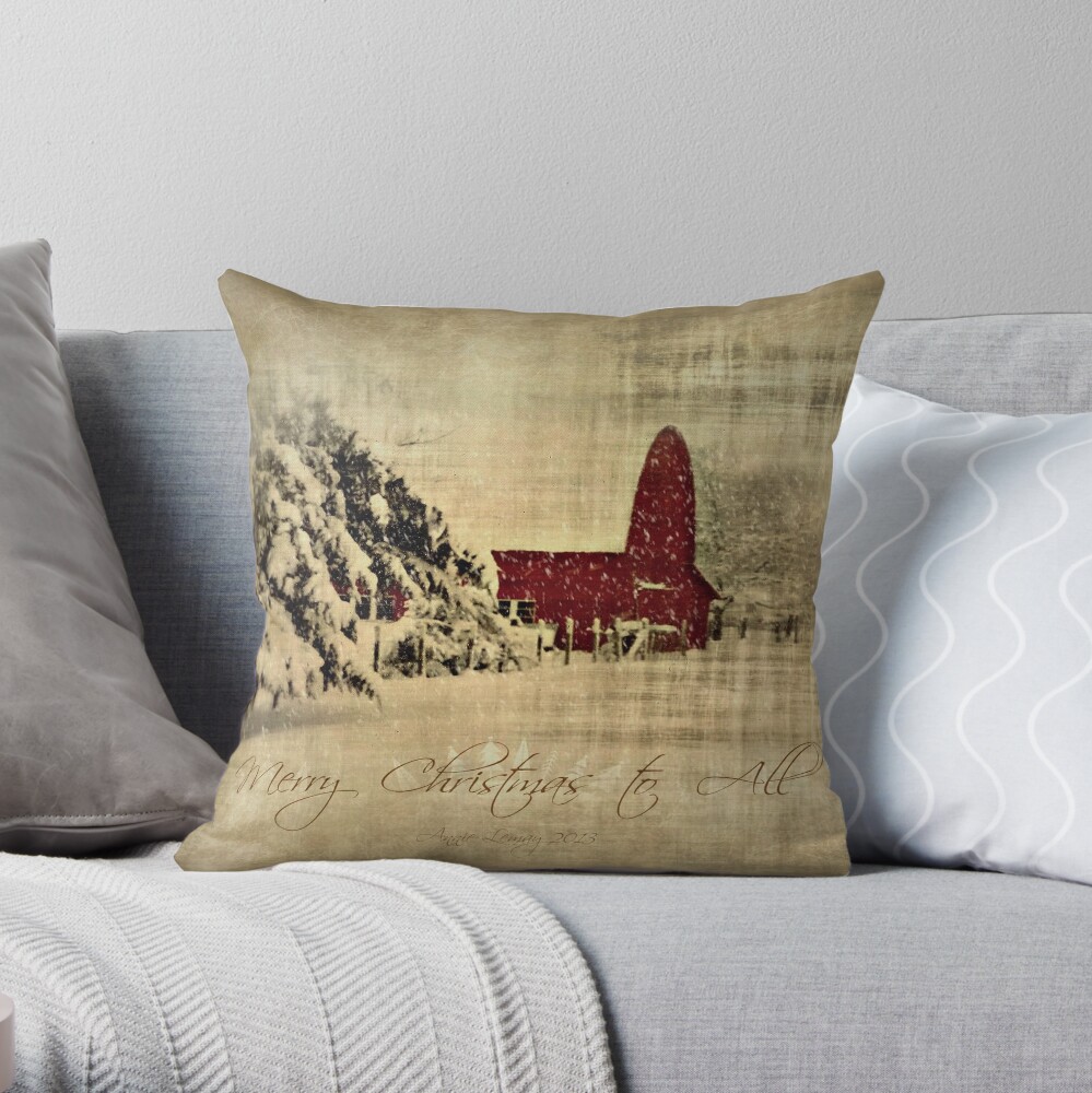 Merry Christmas and Happy Holidays to all! Throw Pillow