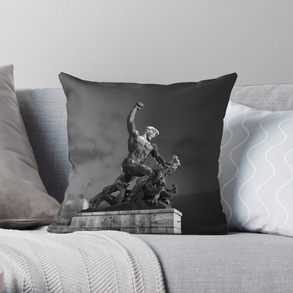 Saint George the Dragon Slayer Throw Pillow