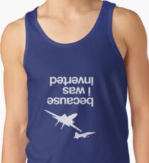 “Because I was inverted”, Top Gun inspired - WHITE VERSION Tank Top