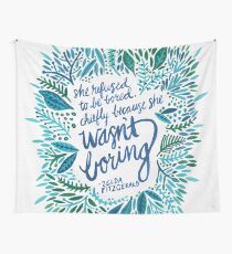 Zelda Fitzgerald – Blue on White Wandbehang