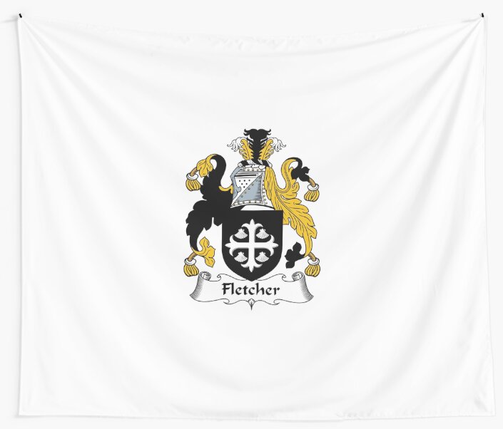 "Fletcher Coat of Arms / Fletcher Family Crest" Tapestry by