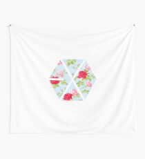 EXO - Blaue Blumen Wandbehang