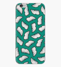 Vinilo o funda para iPhone Patrón de Lectura Bookish en Jade
